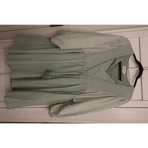 Shop The Mint through the years babydoll dressed mint green striped size Large